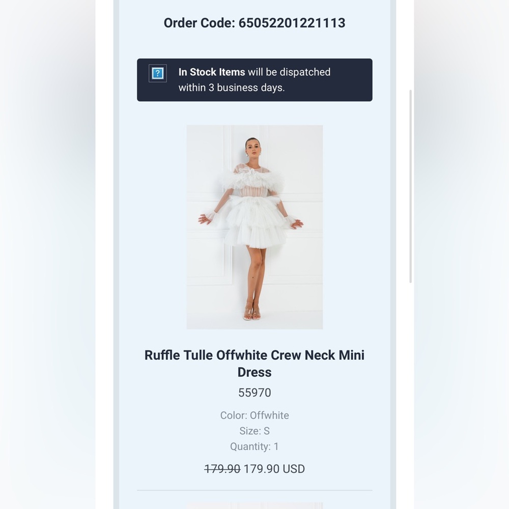 Kikiriki Ruffle Tulle Crew Neck Mini
Dress NWT sz Small - Picture 8 of 10